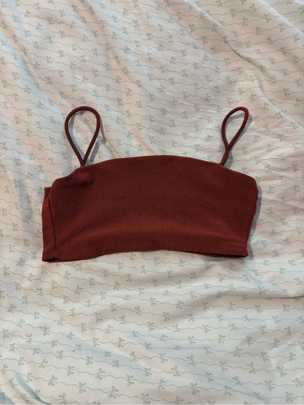 Girls rust orange/Brown Cropped Tank Top airbrush five the label